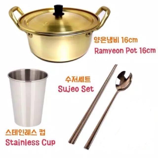 Gambar Panci Emas Ramen Set [ 14CM / 16CM] dari Dt.Shop Medan undefined Tokopedia
