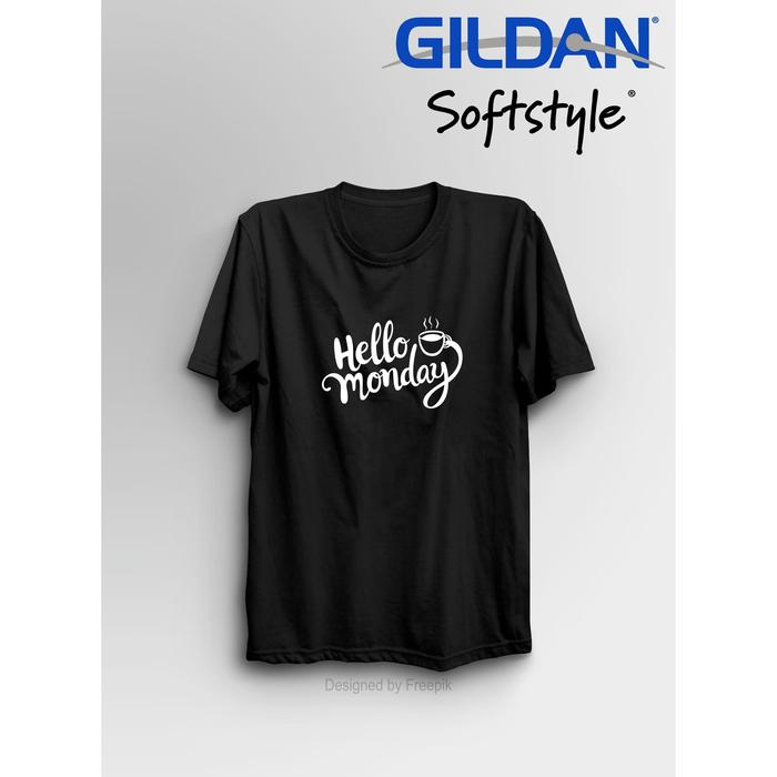 Gambar baju pakaian kaos distro pria wanita katakata hello monday 001 dari nuel online shop_NEW undefined Tokopedia