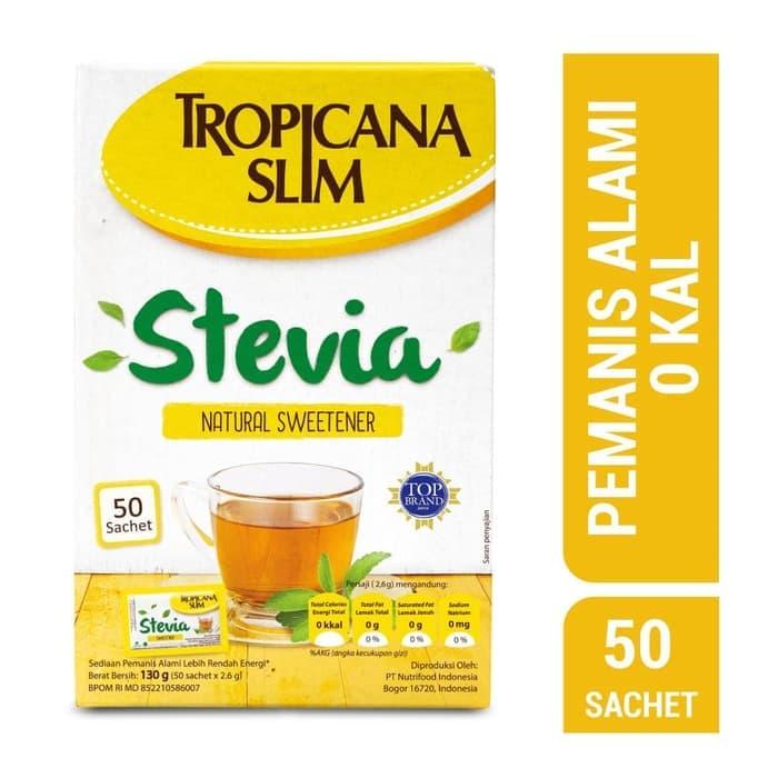 Promo Harga Tropicana Slim Sweetener Stevia 50 pcs - Tokopedia