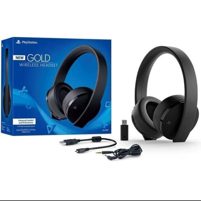 Jual New Gold Wireless Headset Ps4 