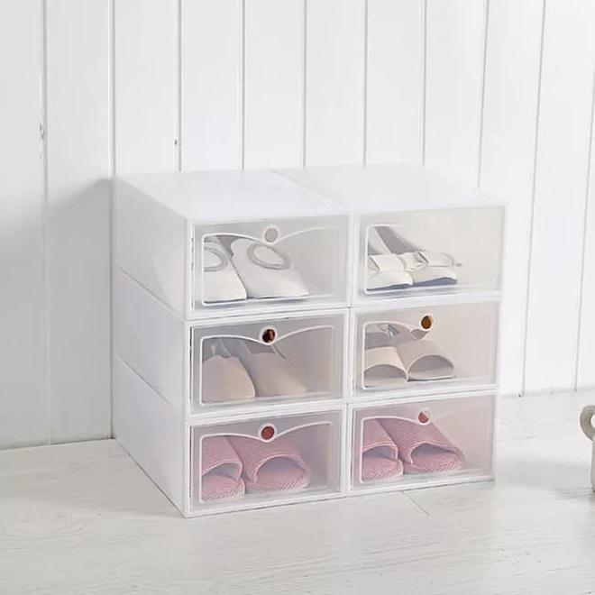 Gambar kotak sepatu / kotak sepatu lipat / kotak sepatu transparan - Putih L dari UniqMall128 undefined Tokopedia