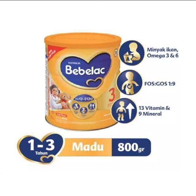 Gambar bebelac 3 (1-3) tahun rasa madu 800 gram dari Jforteenshop undefined Tokopedia