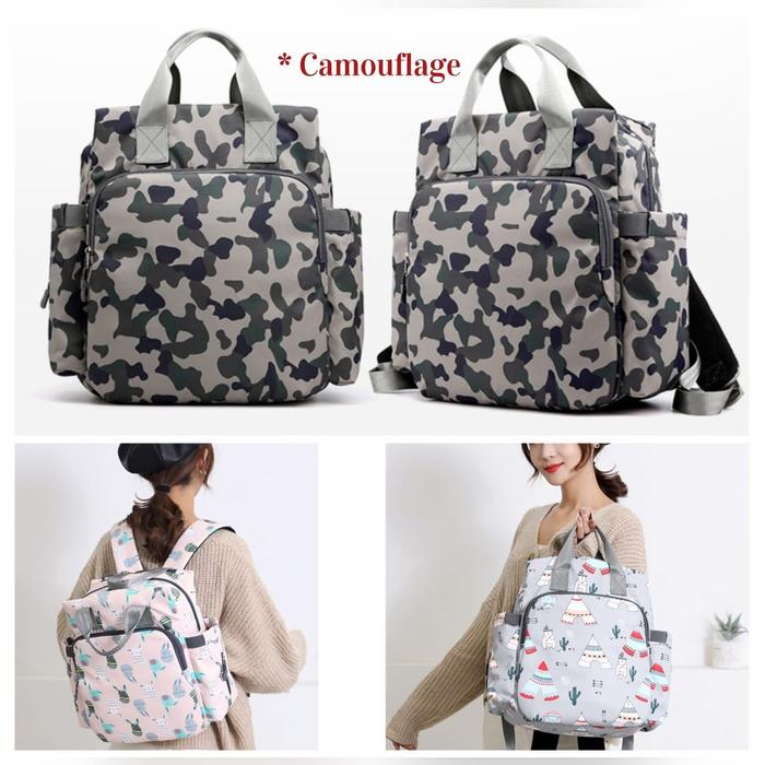 Gambar [KDS-1158] Diaper Bag Square Motif / Tas Perlengkapan Bayi - Camouflage dari Kodona Doryoku Shop undefined Tokopedia