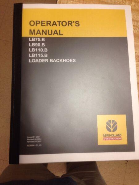 Gambar New Holland LB90B LB110B LB115B backhoe operators manual operation ma dari EKAAKARJAYAABADI undefined Tokopedia