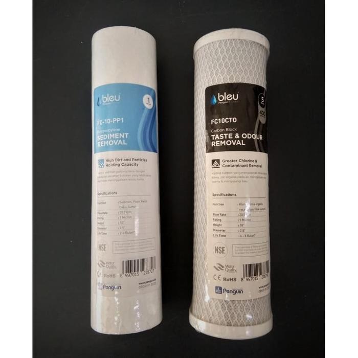 Gambar Refil Filter Air BLEU 10" ( Sedimen & CTO ) - 1 Mikron dari Jakarta Filter undefined Tokopedia