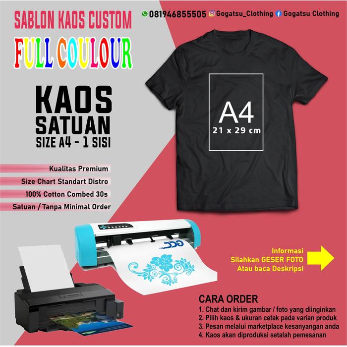 Gambar Tambahan Harga - Sablon Kaos A4 dari Gogatsu undefined Tokopedia