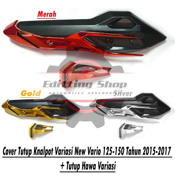 Gambar Cover Tutup Knalpot Honda Vario New 125 - 150 + Garnish Filter Variasi dari Editting Shop undefined Tokopedia