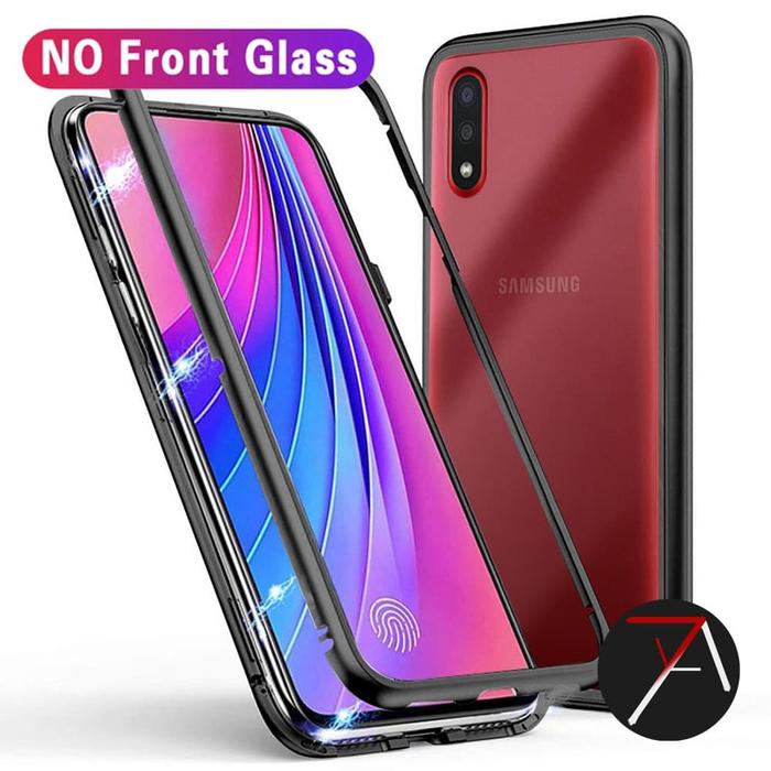 Gambar Samsung Galaxy A01 Magnetic Case Metal Glass Back Cover Casing 2 in 1 - Hitam, Samsung A01 dari 17 Agustus Case undefined Tokopedia