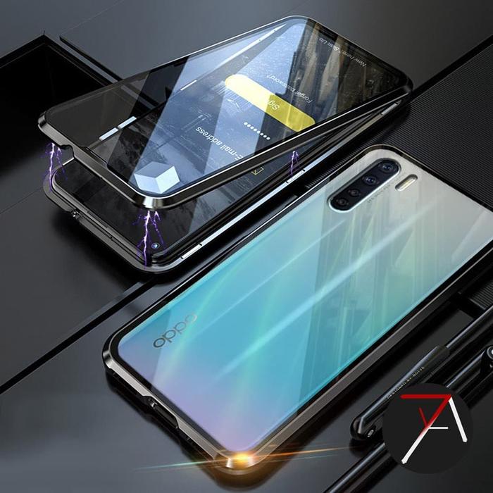 Gambar Oppo Reno 3 Reno3 Magnetic Case Metal Glass Back Cover Casing 2 in 1 - Ungu, Reno 3 dari 17 Agustus Case undefined Tokopedia