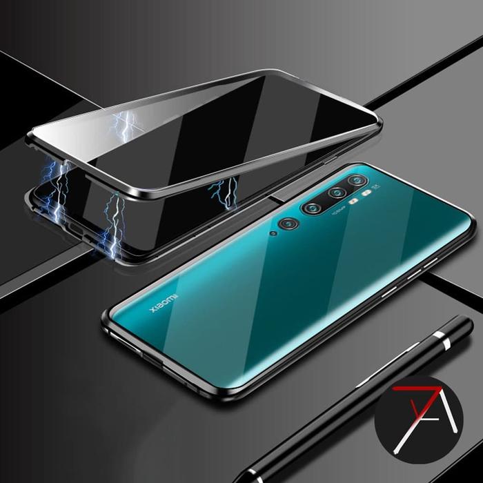 Gambar Xiaomi Mi Note 10 Note10 Magnetic Case Metal Glass Back Cover Casing - Merah, Mi Note 10 dari 17 Agustus Case undefined Tokopedia