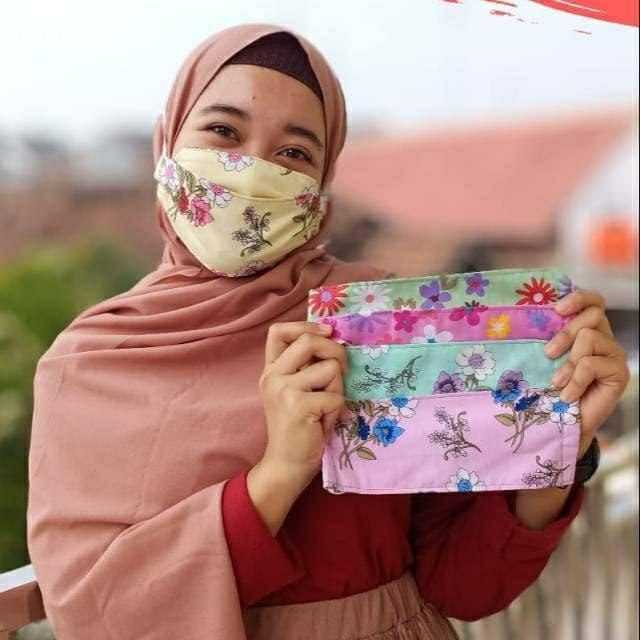 Jual Masker Kain Hijab Tali Karet Katun 2 Lapis Kab Sidoarjo Ruang Pojok Aqila Tokopedia