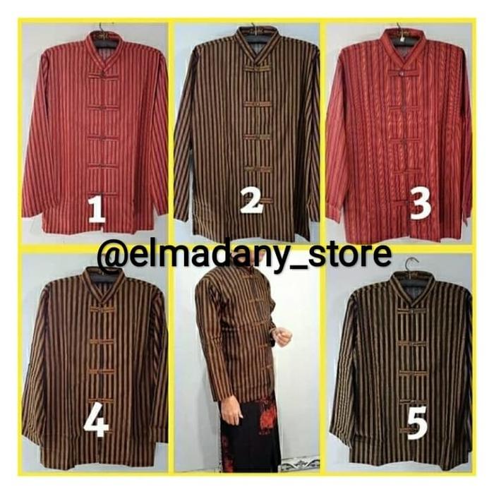 Gambar Baju Lurik Jawa /Baju Lurik Tradisional /pakaian Adat Pulau Jawa /mewa - Merah, L dari Ora Larang 99 undefined Tokopedia