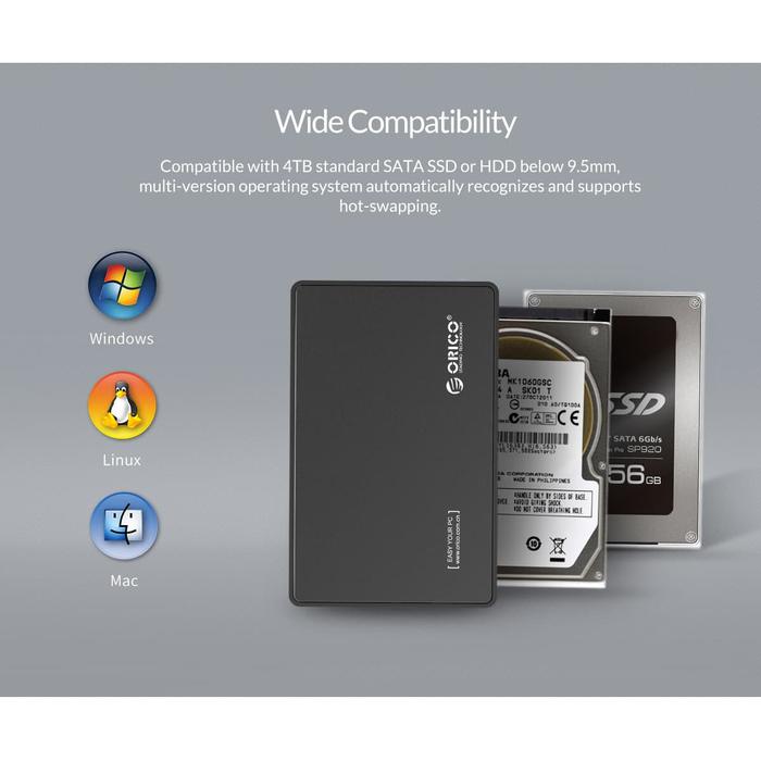 Jual HDD Enclosure Orico sata Usb Type-C Gen Orico