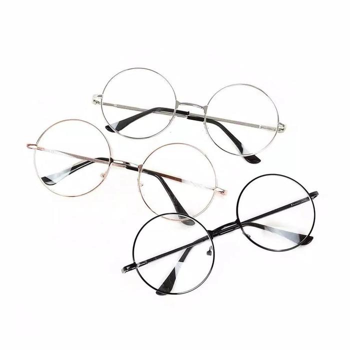 Gambar KACAMATA FRAME RB KOREA BULAT - silver dari Kacamata8 undefined Tokopedia