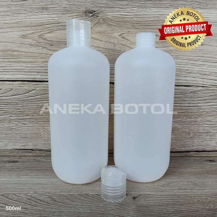 Gambar BOTOL HDPE 500 ML NATURAL TUTUP PRESTOP / BOTOL MEDIS / ANTISEPTIC - natural dari Aneka botol_NEW undefined Tokopedia