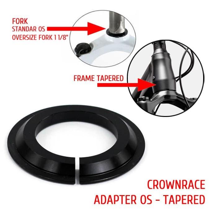 Gambar CROWN RACE ADAPTER REDUCER HEADSET - ADAPTOR FORK OS TO FRAME TAPERED dari Bang John undefined Tokopedia