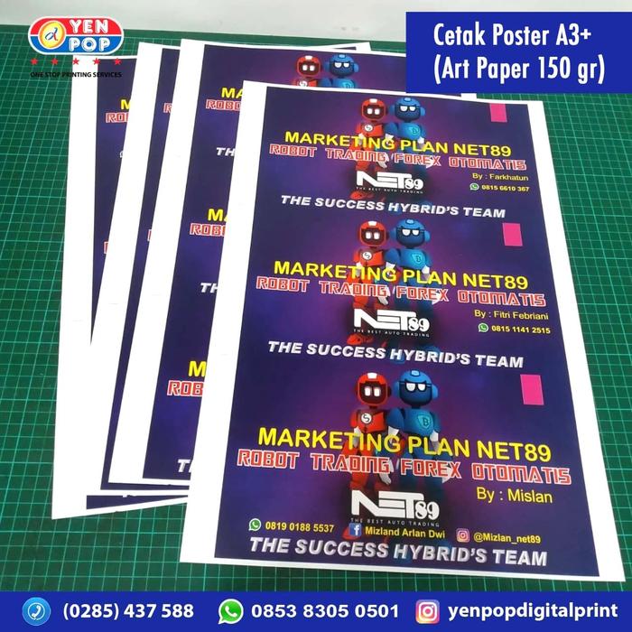 Jual Cetak Poster Uk A3 Art Paper 150 Gr 1 Sisi Full Color Kota Pekalongan Yenpop Digital Printing Tokopedia