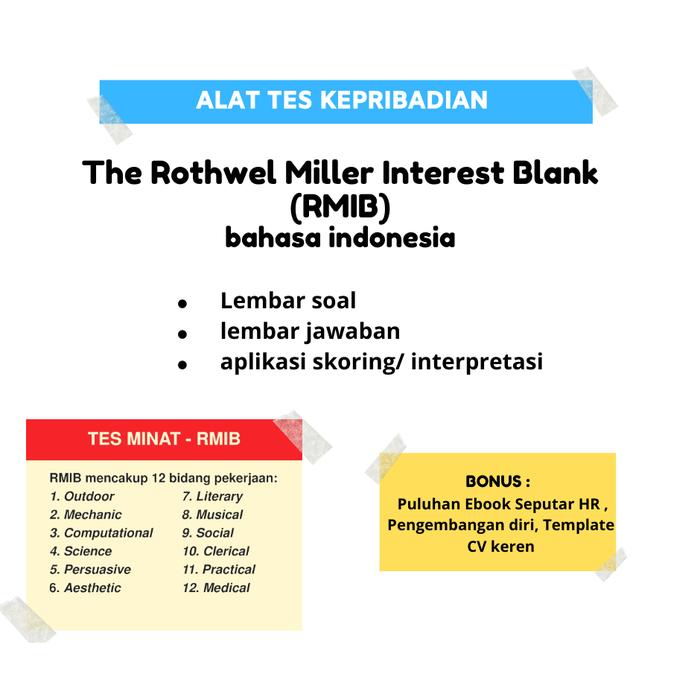 Gambar Alat Tes Psikologi The Rothwel-Miller Interest Blank (RMIB) dari belytyus undefined Tokopedia