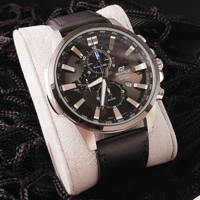 Promo Jam Tangan Pria Merk Casio Edifice Type Efr 554 Leather Ori