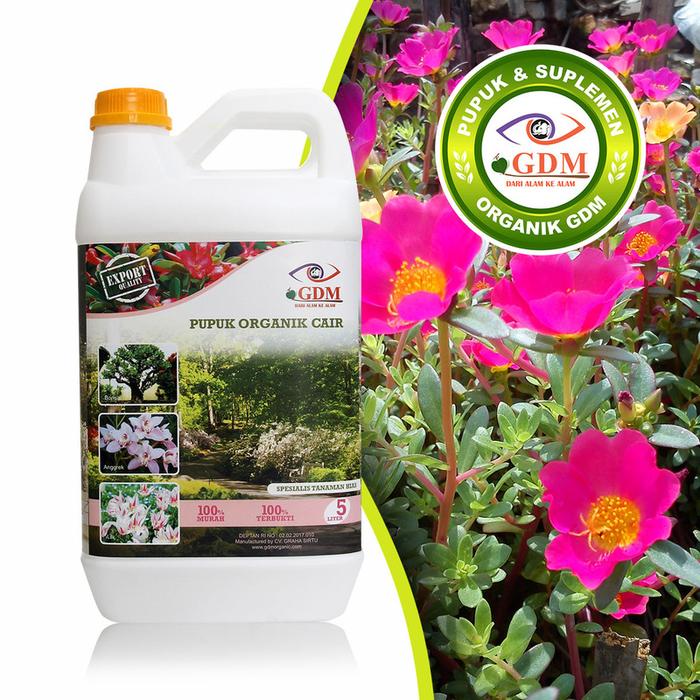 Gambar Pupuk Bunga Krokot Organik GDM 5L dari GDM Organic_NEW undefined Tokopedia