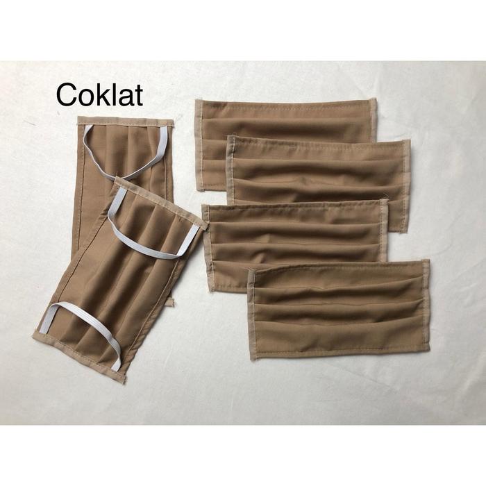 Gambar MASKER KAIN EARLOOP (100 PCS) - Cokelat dari MKY Clothing undefined Tokopedia
