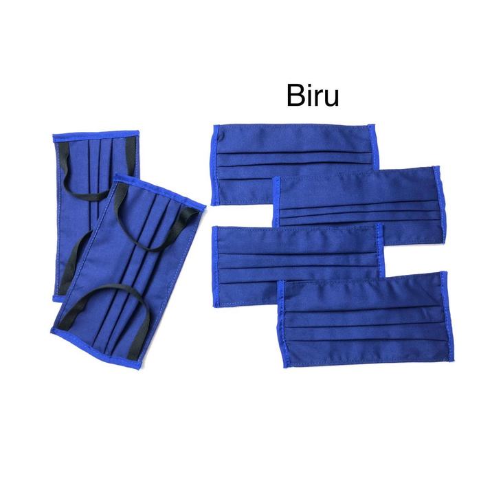Gambar MASKER KAIN EARLOOP (100 PCS) - Biru dari MKY Clothing Kota Bandung Tokopedia