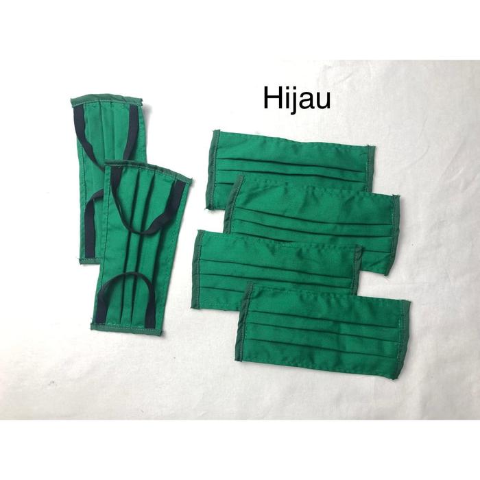Gambar MASKER KAIN EARLOOP (100 PCS) - Hijau dari MKY Clothing Kota Bandung Tokopedia