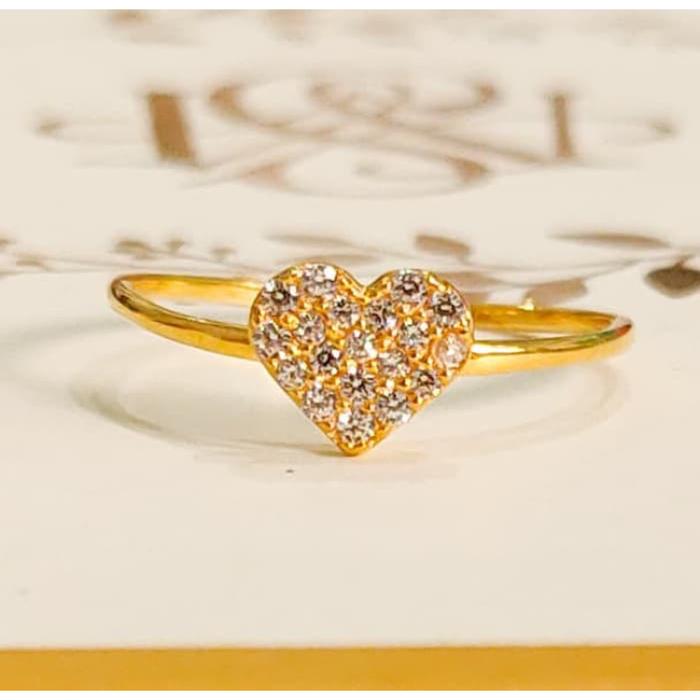 Gambar Terbaru cincin model love spesial valentine kadar 875 emas asli 63 - 0.84gr sz10/700 dari Joseanshopjkt undefined Tokopedia