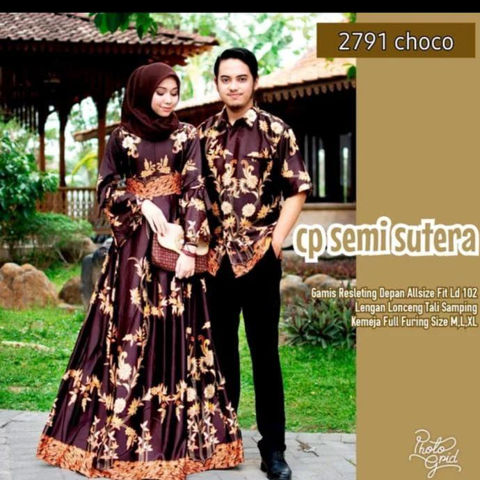 Jual Baju Batik Couple Sarimbit Keluarga Gamis Semi Sutra 2791 Jakarta Barat Estherhubbard Tokopedia