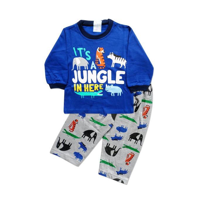 Gambar Skabe Baju Anak Laki Laki Jungle Celana 3/4 Usia 12-18 Bulan 2981 - Biru dari Wakakids undefined Tokopedia