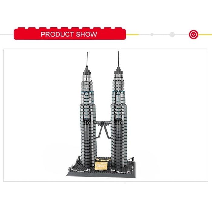 Gambar Petronas Twin Tower - Wange Lego Puzzle Brick Mainan Edukasi dari Funtoyslab Official undefined Tokopedia