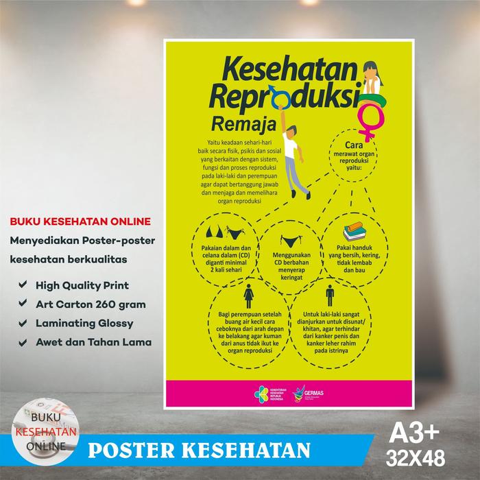 Jual Poster Kesehatan Kesehatan Reproduksi Remaja Laminating Glossy Kab Bogor Buku Kesehatan Online Tokopedia