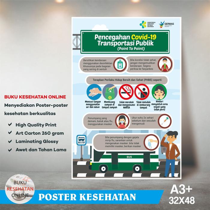 Jual Poster Kesehatan Pencegahan Covid 19 Pada Transportasi Publik Glossy Kab Bogor Buku Kesehatan Online Tokopedia