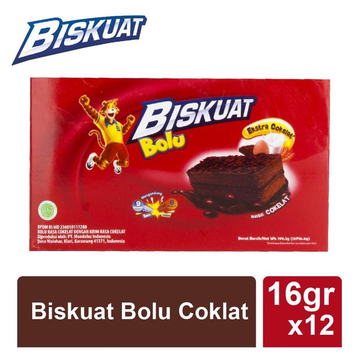 Gambar Biskuat Bolu BOX Rasa Coklat 12x16gr dari EV Frozen Food undefined Tokopedia