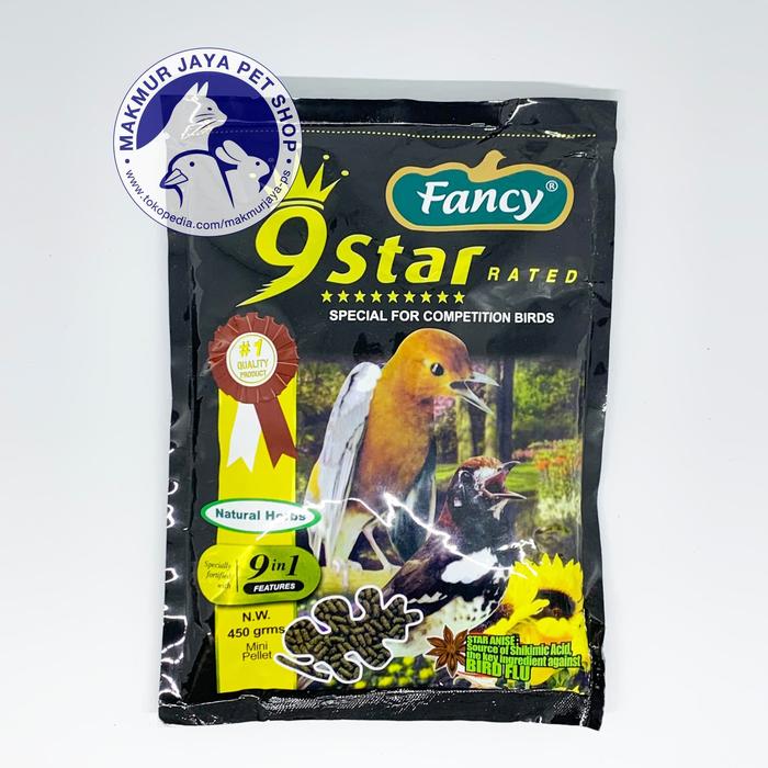 Gambar Pakan Burung Fancy 9 Star Natural Herbs Coklat 450 gram dari Makmur Jaya Pet Shop undefined Tokopedia