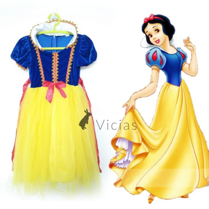 Gambar Baju Kostum Cosplay Anak Princess - SNOW WHITE / PUTRI SALJU - 4-5 tahun dari Vicias undefined Tokopedia