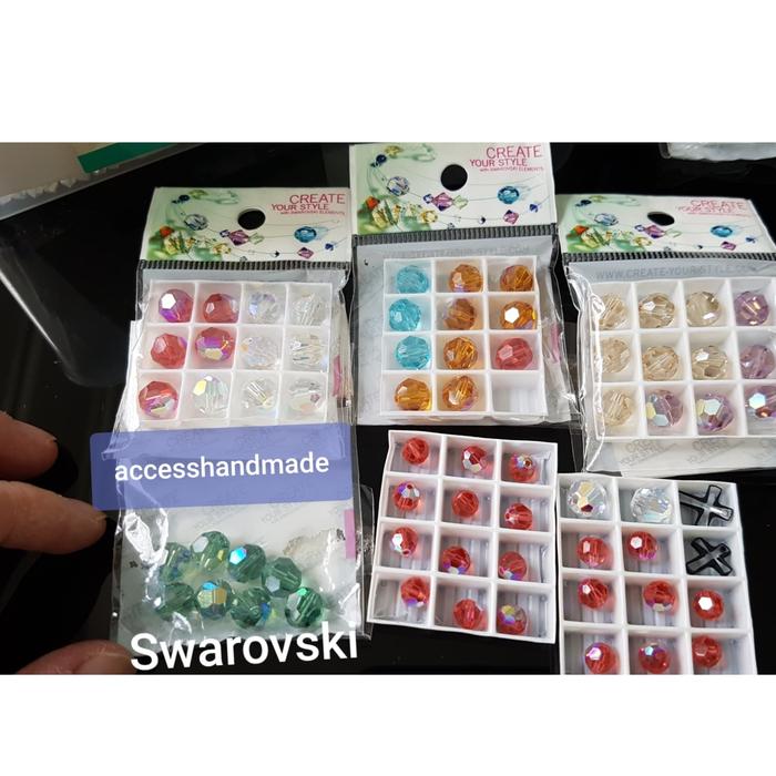 Gambar Swarovski Element 8mm AB RS original aksesoris handmade kerajinan diy dari Accesshandmade undefined Tokopedia