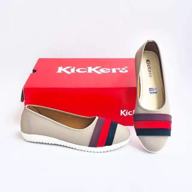 Gambar Sepatu Kickers Wanita Flat Shoes Light Grey Sepatu Keren Size 36-40 - Abu-abu, 37 dari Victory Shoes Tokopedia undefined Tokopedia