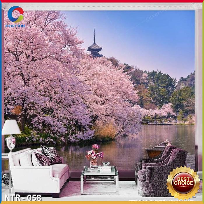 Gambar 3D Custom Wallpaper Dinding - Motif Sakura | NTR - 058 dari ceistoreid undefined Tokopedia
