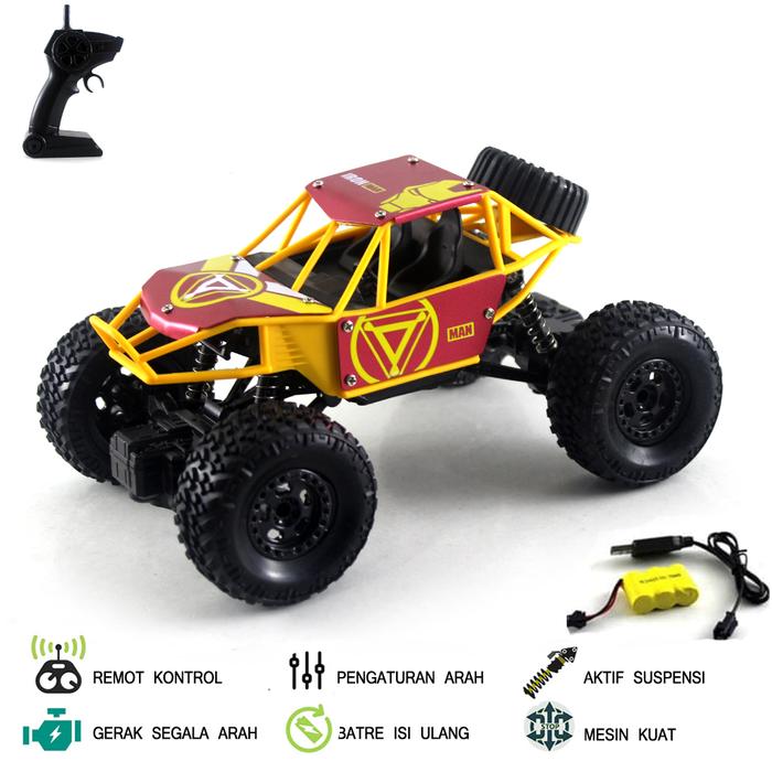 Gambar Mobil Remote Kontrol Rc Super Hero High Speed Climbing - Merah dari enandemshop undefined Tokopedia