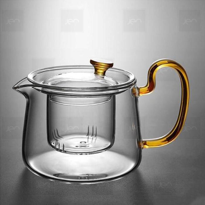 Gambar Teko Kaca Glass teapot Elegant 500ml - Kuning dari Jen Kopi undefined Tokopedia