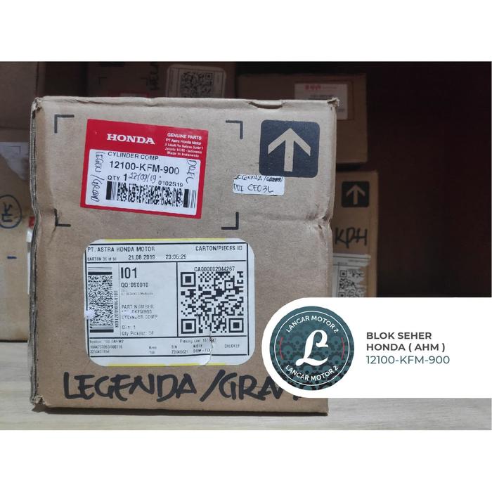 Gambar BLOK SEHER HONDA ORIGINAL/ 12100-KFM-900/LEGENDA,SUPRA FIT NEW, REVO dari LANCARMOTOR2 undefined Tokopedia