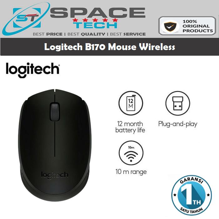 Gambar Logitech Wireless mouse B170 - Garansi Resmi dari Space Tech Store undefined Tokopedia