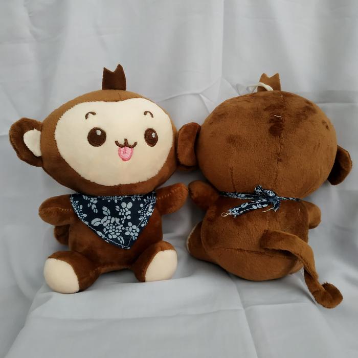 Gambar Boneka Plush Doll Monyet Import - Cokelat dari sunnyred undefined Tokopedia