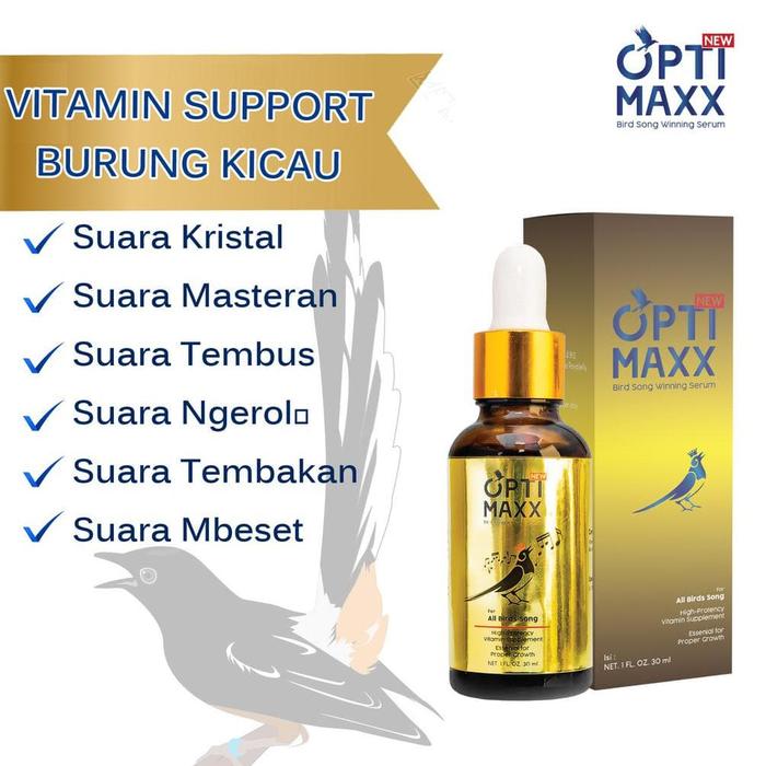 Original Optimaxx Vitamin Burung Suplemen Serum Penggacor Suara Lovebird Murai Batu Dll Gacor Burung Kicau Pakan Burung Kenari Kacer Pleci Love Bird Masteran Canary Obat Tetes Burung Lazada Indonesia