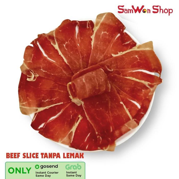 Gambar BEEF SLICE TANPA LEMAK FRESH 1 KG - DAGING SAPI IRIS YAKINIKU SamWon SHABU RICEBOWL dari Samwon Shop undefined Tokopedia