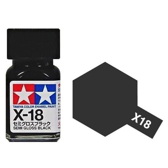 Gambar Tamiya Enamel X18 Semi Gloss Black 10 ML Cat Gundam Model Kit dari XYos undefined Tokopedia