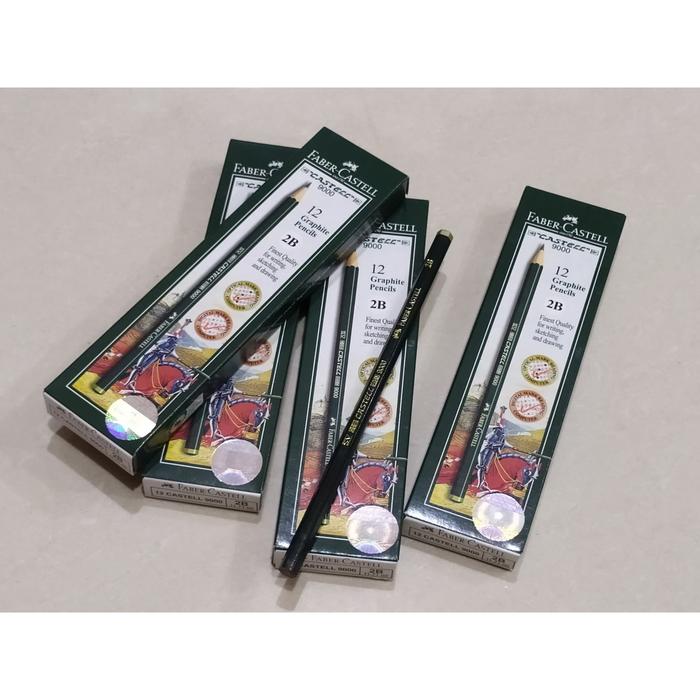 Gambar Faber-Castell 9000 Pensil 6H - 8B per lusin - 8B dari Castell Stationary undefined Tokopedia