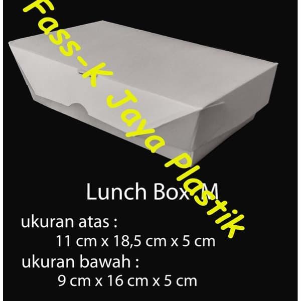 Gambar Paper Lunch Box M Polos Food Grade Laminated, Box takeaway dari FassK Jaya Plastik undefined Tokopedia