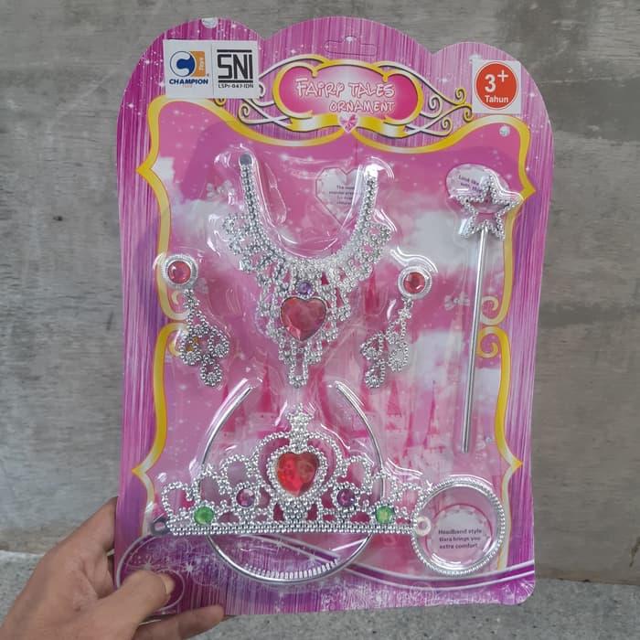 Gambar Mainan Aksesoris Perhiasan Mahkota Frozen - Set Fairy Anak Cewek Bando dari Zhafira Corps undefined Tokopedia